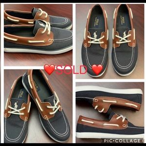 Polo by Ralph Lauren Blue Canvas  Boat Shoes